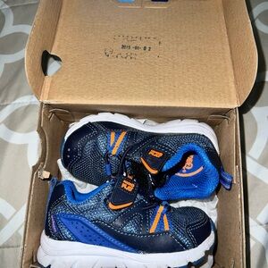 Kids' Blue and Orange Play Sneakers